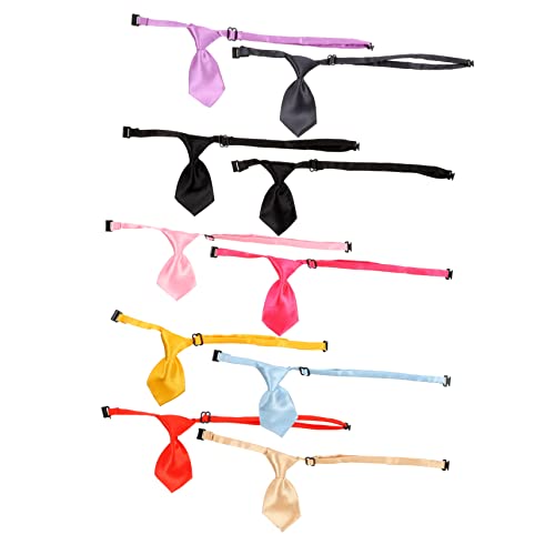 HANABASS 10 Stück Teiliges Verstellbares Haustier Hundehalsband mit Modischem Großen Krawattendesign Langlebiges Pflegezubehör Bunten Farben für Party Hochzeit Feiertage und Fotoshootings von HANABASS