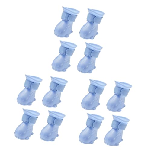 HANABASS 12 STK wasserdichte Schuhe Hund Regenstiefel für Haustiere wasserdichte Haustierschuhe Hündchenschuhe Regenschuhe Dog Accessories wasserdichte Outdoor-Haustierschuhe Schritt Blue HANABASS 12 STK wasserdichte Schuhe Hund Regenstiefel für Haustiere wasserdichte Haustierschuhe Hündchenschuhe Regenschuhe Dog Accessories wasserdichte Outdoor-Haustierschuhe Schritt Blue von HANABASS