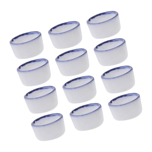 HANABASS 12 Stück Spinnen- -Vogelbad Wasserschale aus Keramik Gecko Water Bowl Wassernapf für Reptilien Mini Futternapf Spinnenzufuhrschale Mini-Keramikschale Spinnengericht Weiß HANABASS 12 Stück Spinnen- -Vogelbad Wasserschale aus Keramik Gecko Water Bowl Wassernapf für Reptilien Mini Futternapf Spinnenzufuhrschale Mini-Keramikschale Spinnengericht Weiß von HANABASS