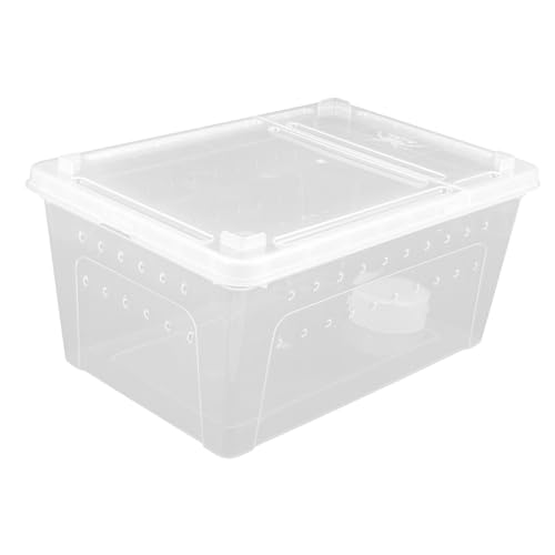 HANABASS Reptilienfütterungsbox Aus Kunststoff Mit Belüftungslöchern Für Schlangen Spinnen Und Andere Reptilien Mittelgroß Leicht Und Tragbar Für Transport HANABASS Reptilienfütterungsbox Aus Kunststoff Mit Belüftungslöchern Für Schlangen Spinnen Und Andere Reptilien Mittelgroß Leicht Und Tragbar Für Transport von HANABASS