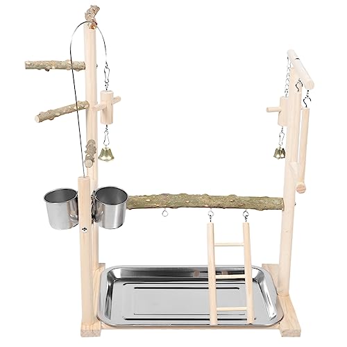 HANABASS 1Satz Papageien Spielplatz aus Natürlichem mit Sitzstange Futter und Wasserschalen Sowie Leiter für Vögel Interaktive Spielumgebung für Wellensittiche und Papageien HANABASS 1Satz Papageien Spielplatz aus Natürlichem mit Sitzstange Futter und Wasserschalen Sowie Leiter für Vögel Interaktive Spielumgebung für Wellensittiche und Papageien von HANABASS