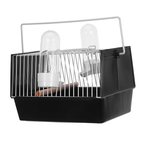 HANABASS 1Stk Vogelkäfig fangen Vogelreisekäfig Reisekäfig für kleine Vögel Birdcage Bird cage vogelfutterspender handlicher Papageienkäfig vogeltransportkäfig aus Kunststoff Plastik Black HANABASS 1Stk Vogelkäfig fangen Vogelreisekäfig Reisekäfig für kleine Vögel Birdcage Bird cage vogelfutterspender handlicher Papageienkäfig vogeltransportkäfig aus Kunststoff Plastik Black von HANABASS