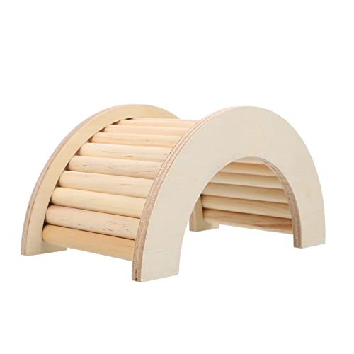 HANABASS 1Stück Holzleiter für Haustiere Kreative Kletterbrücke für Hamster Rennmäuse und Meerschweinchen und Verstecken Sicheres Design von HANABASS