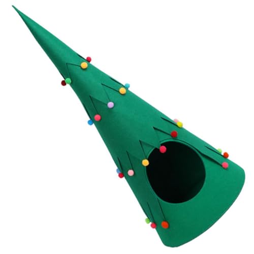 HANABASS 1Stück Kuscheliges Katzenbett Weihnachtsbaum Form Abnehmbarer Filz für Katzen als zu Weihnachten für Drinnen und Draußen HANABASS 1Stück Kuscheliges Katzenbett Weihnachtsbaum Form Abnehmbarer Filz für Katzen als zu Weihnachten für Drinnen und Draußen von HANABASS