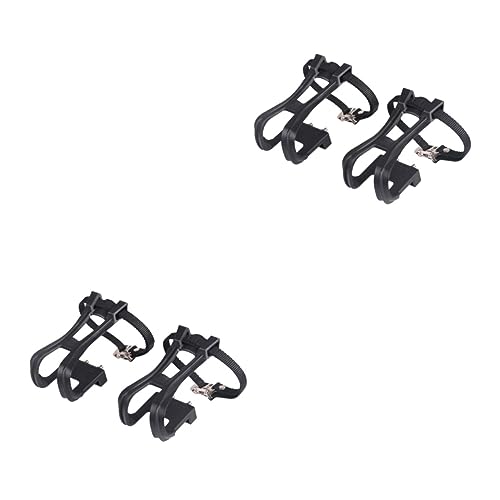 HANABASS 2 Pairs Pedal Straps Erwachsene Nylon Radfahren Straße Mountainbike Pedal Toe Clip Schwarz von HANABASS