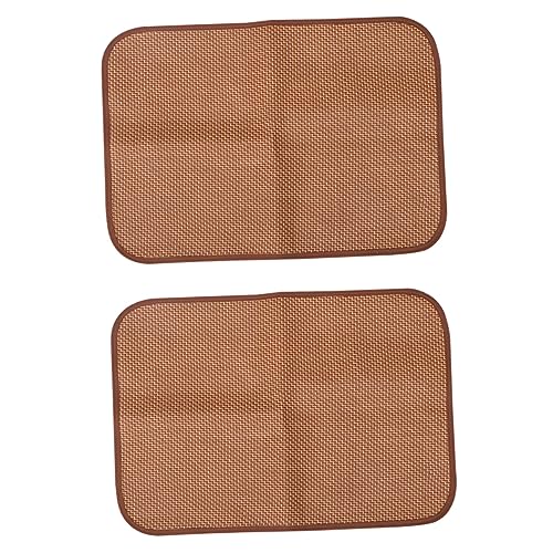 HANABASS 2 STÜCK Haustier Kühlmatte für Sommer Atmungsaktive Rattan Matte für Hunde und Katzen für Einsatz zu Hause oder Unterwegs HANABASS 2 STÜCK Haustier Kühlmatte für Sommer Atmungsaktive Rattan Matte für Hunde und Katzen für Einsatz zu Hause oder Unterwegs von HANABASS