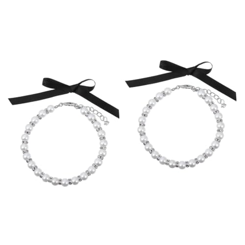 HANABASS 2 Sätze Perlenhalsband Für Haustiere Aus Kunstperlen Für Haustiere Perlenhalsbänder Für Katzen Halskette Mit Hundeperlen Perlen-Statement-Halskette Imitationsperlen Weiß HANABASS 2 Sätze Perlenhalsband Für Haustiere Aus Kunstperlen Für Haustiere Perlenhalsbänder Für Katzen Halskette Mit Hundeperlen Perlen-Statement-Halskette Imitationsperlen Weiß von HANABASS