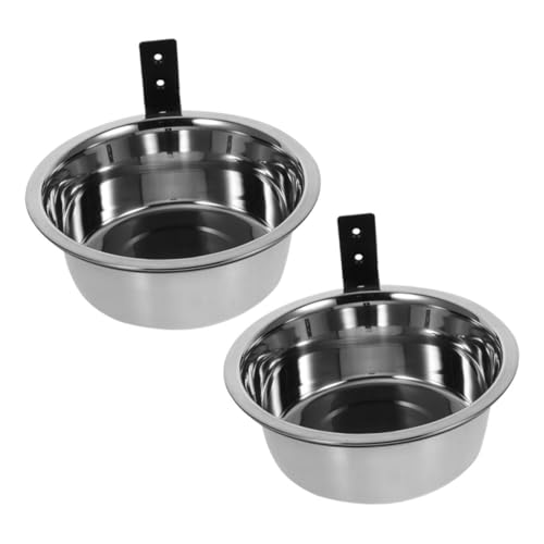 HANABASS 2 Sätze Wandmontierter Hundenapf Erhöhte Hundenäpfe Fütterungsstation mit Wandmontage hängende hundenäpfe hängender Futternapf für Hunde Rostfreier Stahl Silver HANABASS 2 Sätze Wandmontierter Hundenapf Erhöhte Hundenäpfe Fütterungsstation mit Wandmontage hängende hundenäpfe hängender Futternapf für Hunde Rostfreier Stahl Silver von HANABASS