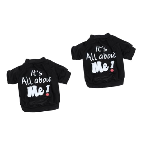 HANABASS 2 Stck. Atmungsaktives Baumwoll Hundeshirt Kurzärmelig Frühling Sommer Leichtes T Shirt für Hunde Haustierkleidung Einfach Anzuziehen und Bequem von HANABASS