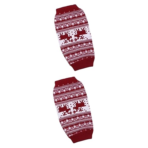 HANABASS 2 Stck. Haustier Hund Pullover Hundepullover, Strickpullover, Kleidung für Hunde warm Mäntel Kostüm gestrickt Haustierkleidung Kleine Hundesoutfits Kleidung für Haustierhunde rot von HANABASS
