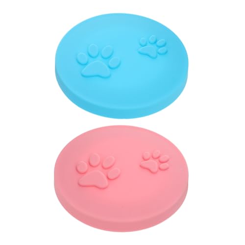 HANABASS 2 Stück Deckel für Haustierfutter Strapazierfähige und Dosenabdeckungen Rosa und Blau für Katzen und Hundefutter Halten Lebensmittel Frisch und Geruchlos von HANABASS