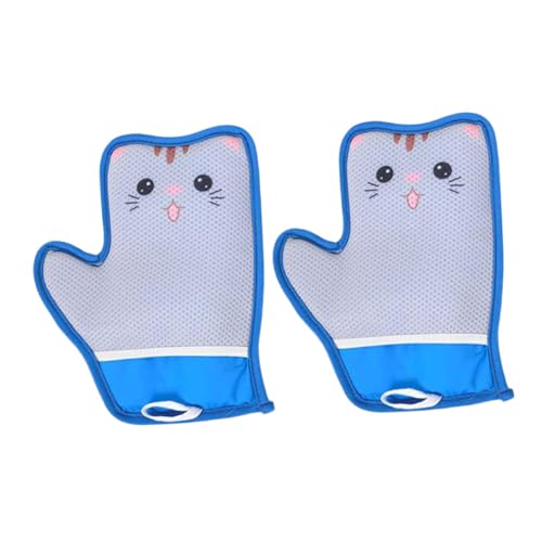 HANABASS 2 Stück Elektrostatische Haustier Haarentferner Handschuhe Wiederverwendbare Deshedding Pflegehandschuhe für Hunde Katzen Massagefunktion Waschbar für Kleidung Sofa Auto von HANABASS