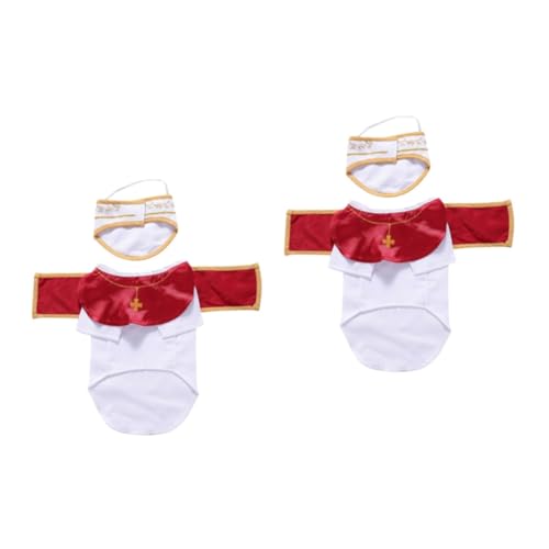 HANABASS 2 Stück Halloween Hundekostüm Godfather Cosplay Outfit Lustige Haustier Kleidung für Party und Bequemes und Strapazierfähiges Design für und Besondere Anlässe von HANABASS