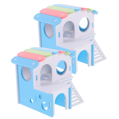 HANABASS 2stücke Hamster-Hideout Mit Kletterleiter Doppelschichtige Villa Für Kleintiere Robustes Nagerhaus Für Hamster Meerschweinchen Und Andere Kleine Haustiere HANABASS 2stücke Hamster-Hideout Mit Kletterleiter Doppelschichtige Villa Für Kleintiere Robustes Nagerhaus Für Hamster Meerschweinchen Und Andere Kleine Haustiere von HANABASS