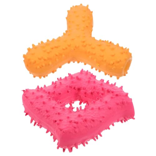 HANABASS 2 Stück Hunde-Kauspielzeug Geometrisches Spielzeug Gummi-Hundezahnreinigungsspielzeug Für Welpen Kleine Mittelgroße Und Große Hunde HANABASS 2 Stück Hunde-Kauspielzeug Geometrisches Spielzeug Gummi-Hundezahnreinigungsspielzeug Für Welpen Kleine Mittelgroße Und Große Hunde von HANABASS