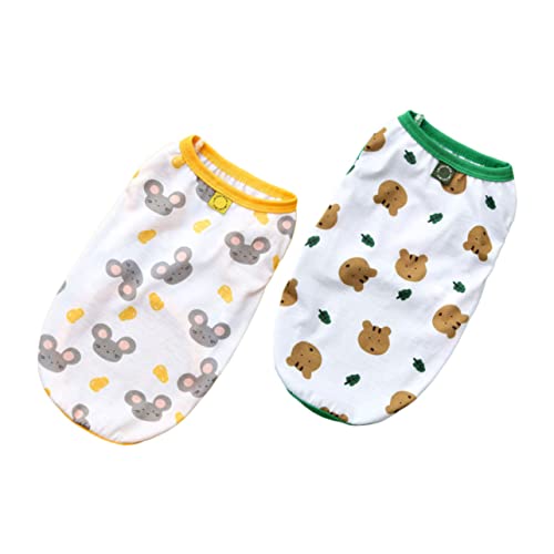 HANABASS 2 Stück Hundeweste Dog Costume hundekostüme Hundebekleidung für Hundebekleidung für den Strand Sommer Tops Westen Haustier Sommerweste Kleidung für Haustiere Polyester von HANABASS