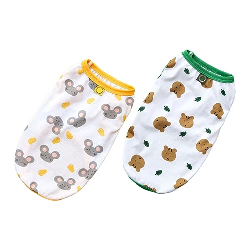 HANABASS 2 Stück Hundeweste hundekleidung hundebekleidung Haustierbekleidung hundekleider Dog Clothes groß Cool Hundekostüme Welpe Sommer Dackel Westen für Hund Haustierbedarf Polyester von HANABASS