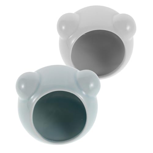 HANABASS 2 Stück Keramik Hamster Versteck Kleines Haustier Nest Kühles Sicheres Versteckhaus für Hamster und Vielseitig Nutzbar Sommerliches Rückzugsgebiet HANABASS 2 Stück Keramik Hamster Versteck Kleines Haustier Nest Kühles Sicheres Versteckhaus für Hamster und Vielseitig Nutzbar Sommerliches Rückzugsgebiet von HANABASS