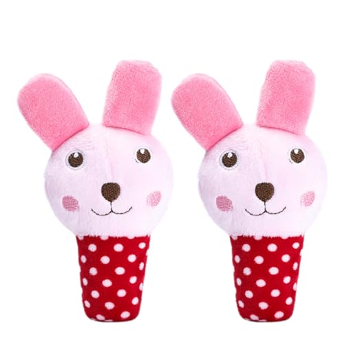 HANABASS 2 Stück Plüsch Kauspielzeug für Hunde Kaninchenform Langlebig Rosa zur Zahnpflege mit Quietscher für Stressfreies und Training HANABASS 2 Stück Plüsch Kauspielzeug für Hunde Kaninchenform Langlebig Rosa zur Zahnpflege mit Quietscher für Stressfreies und Training von HANABASS