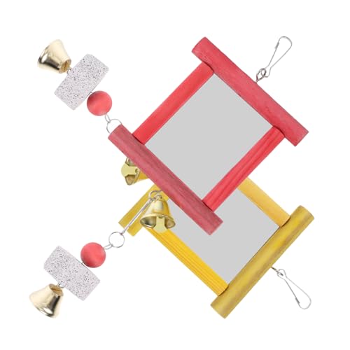 HANABASS 2stücke Parrot Mirror Spielzeug Bunte Hühner Spiegel Käfig Spielzeuge Für Vögel Kauspielzeug Für Papageien Und Wellensittiche Für Tägliche Unterhaltung Und Beschäftigung HANABASS 2stücke Parrot Mirror Spielzeug Bunte Hühner Spiegel Käfig Spielzeuge Für Vögel Kauspielzeug Für Papageien Und Wellensittiche Für Tägliche Unterhaltung Und Beschäftigung von HANABASS