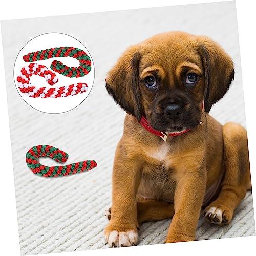HANABASS 2 Stück Teiliges Hundespielzeug Kauspielzeug aus Baumwollseil Weihnachtszuckerstange Zahnpflege Interaktiv Beißfest für Kleine und Mittlere Hunde Mundgesundheit von HANABASS