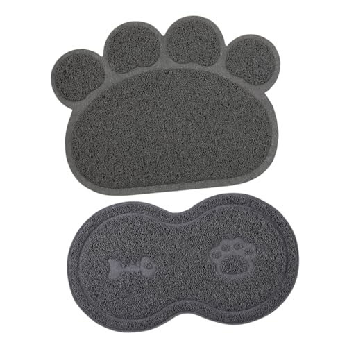 HANABASS 2 Stück Teiliges rutschfeste PVC Futterunterlage für Hunde und Katzen Schmutzabweisende Napfmatte mit Elastischer Oberfläche Schützt Boden vor Verschmutzungen Leicht zu Reinigen HANABASS 2 Stück Teiliges rutschfeste PVC Futterunterlage für Hunde und Katzen Schmutzabweisende Napfmatte mit Elastischer Oberfläche Schützt Boden vor Verschmutzungen Leicht zu Reinigen von HANABASS