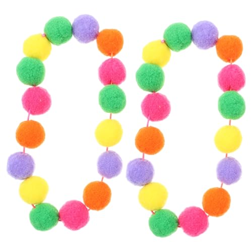 HANABASS 2 Stück Elastische Katzenhalsbänder Mit Plüschball Design Bunte Haustierhalsbänder Für Katzen Und Hunde Xs Rosa Für Haustierfestivals von HANABASS