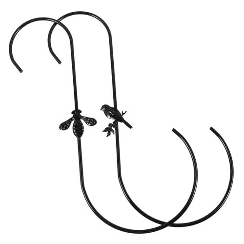 HANABASS 2stücke S-Haken Für Vogelhäuschen Und Pflanzen Hängende Gartenhaken Für Balkon Und Blumenampeln Robust Und Langlebig Für Outdoor-anwendungen von HANABASS