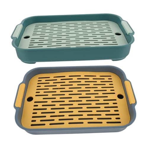 HANABASS Kaninchen Toilette 2 Stück Rechteckige Haustiertoilette für Kleine Haustiere Kaninchentoilettentrainer aus Langlebigem Kunststoff Anti Fall Design für Hamster und Meerschweinchen HANABASS Kaninchen Toilette 2 Stück Rechteckige Haustiertoilette für Kleine Haustiere Kaninchentoilettentrainer aus Langlebigem Kunststoff Anti Fall Design für Hamster und Meerschweinchen von HANABASS