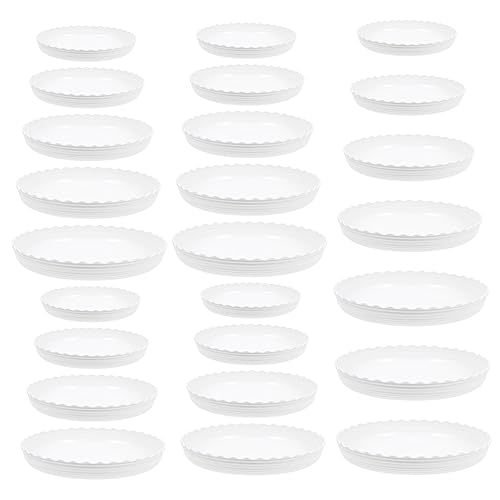 HANABASS 25stücke Kunststoff Anlage Trays Blumentopf Untertasse Garten Blumentopf-tablett Pflanztopf-wasserschalen Topf-tabletts Für Balkon von HANABASS