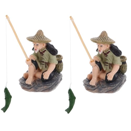HANABASS 2 Stücke Mini Figuren Skulptur Retro Stil Statue Für Aquarium Verzierungen von HANABASS