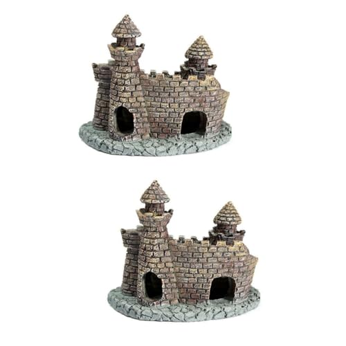 HANABASS 2 Stücke Fisch Tank Dekorationen Miniatur Harz Höhle Aquarium Fisch Hideaway Ornament HANABASS 2 Stücke Fisch Tank Dekorationen Miniatur Harz Höhle Aquarium Fisch Hideaway Ornament von HANABASS