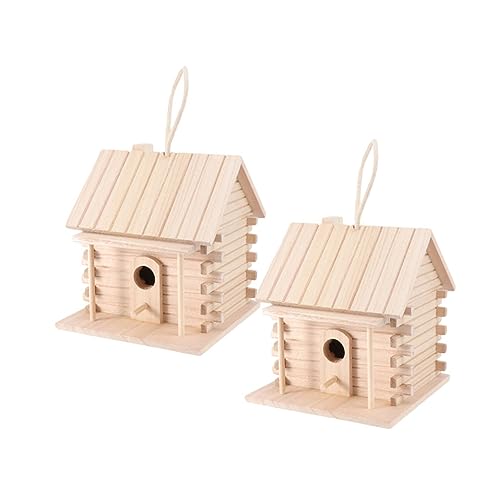 HANABASS Hängendes Vogelnistkasten-Set Vogelkäfig Aus Holz Für Den Außenbereich Papageien Lerchen Vögel Vogelhaus Für Den Garten Seil HANABASS Hängendes Vogelnistkasten-Set Vogelkäfig Aus Holz Für Den Außenbereich Papageien Lerchen Vögel Vogelhaus Für Den Garten Seil von HANABASS