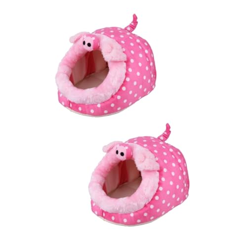 HANABASS 2St für Haustierbetten pet Bed haustierfeldbett Hamsterküsse Kleintierhöhle Kleintierkissen Chinchilla-Bettwäsche Tierspielzeug Mini-Zubehör Hamsternest Hamsterhausbett von HANABASS