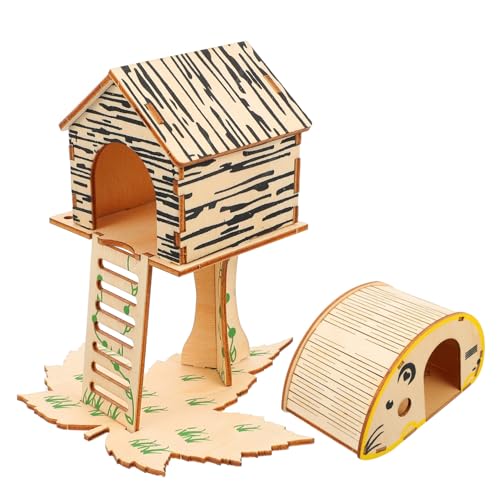 HANABASS 2stücke Hamsterhaus Aus Spielzeug Für Kleine Tiere Versteckhaus Und Klettergerüst Für Hamster Zwerghamster Rennmäuse Und Andere Kleintiere von HANABASS