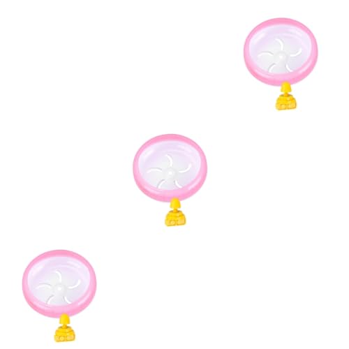 HANABASS 3 Stück 14 cm Laufrad Für Haustiere Universell Passend Für Hamster Mäuse Rennmäuse Ratten Pp-Material Spielzeug Nr.-Design von HANABASS