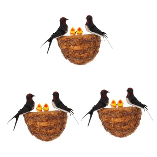 HANABASS 3 Sätze Künstliches mit Realistischen Schwalbenfiguren und Küken Naturgetreue Vogelornamente für Garten und Bauernhaus Dekoration Klebeband HANABASS 3 Sätze Künstliches mit Realistischen Schwalbenfiguren und Küken Naturgetreue Vogelornamente für Garten und Bauernhaus Dekoration Klebeband von HANABASS