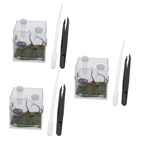 HANABASS 3 Sets Spinnenbehälter Spinnen-Terrarium-fütterungsbox Spinnenzuchtboxen Für Critter Keeper von HANABASS