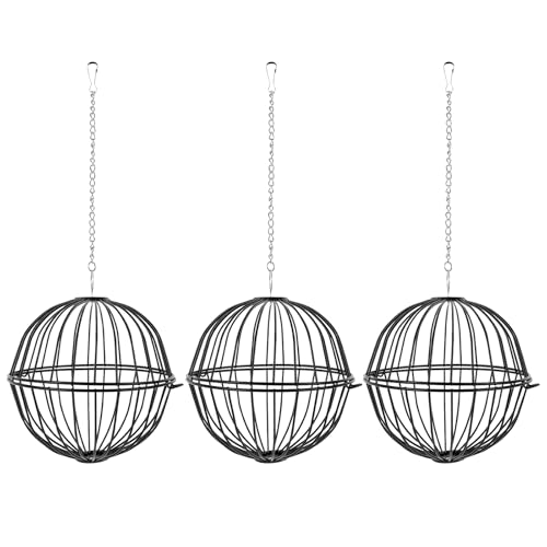 HANABASS 3 Stück Feeder Ball Metall Hay Ball, Nager Futterball Kugel, Meerschweinchen Zubehoer, Kaninchen Zubehör, Heuraufe Meerschweinchen, Rostfreier Stahl Futterball, Für Hamster, Kaninchen von HANABASS