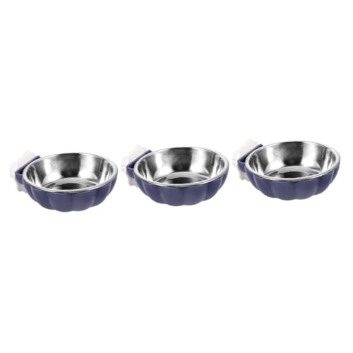 HANABASS 3 Stücke Pet Feeder Hängen Hund Schüsseln Edelstahl Schüssel Rack Kiste Wasser Schüssel Kätzchen Liefert Pet Feeder Set von HANABASS