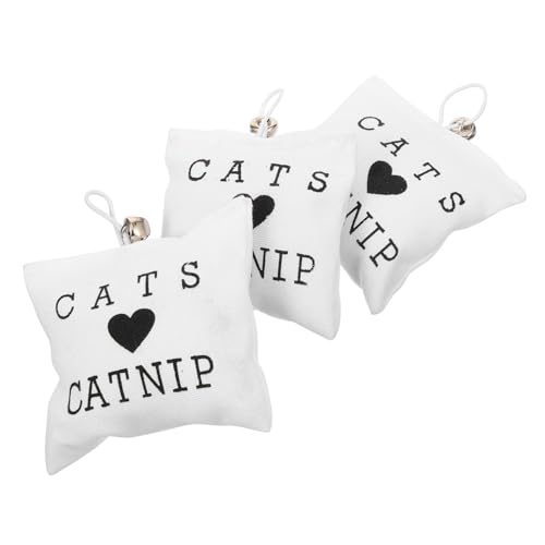 HANABASS 3 Stück Katzenminze Teiliges aus Besticktem Canvas Katzenspielzeug mit Kauspielzeug und Zahnreinigungsfunktion Geeignet für Wohnungskatzen und Kätzchen Farben Zufällige Farbe von HANABASS
