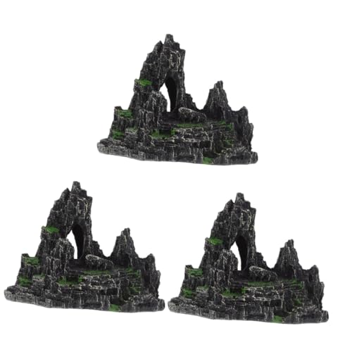 HANABASS 3 Stück Teiliges Aquarium Felsen Dekorationsset Naturnahe Künstliche Berglandschaft Stabiles Design mit Breitem Boden Kompakt für Süßwasser Meerwasserfische Langlebig und Farbecht HANABASS 3 Stück Teiliges Aquarium Felsen Dekorationsset Naturnahe Künstliche Berglandschaft Stabiles Design mit Breitem Boden Kompakt für Süßwasser Meerwasserfische Langlebig und Farbecht von HANABASS