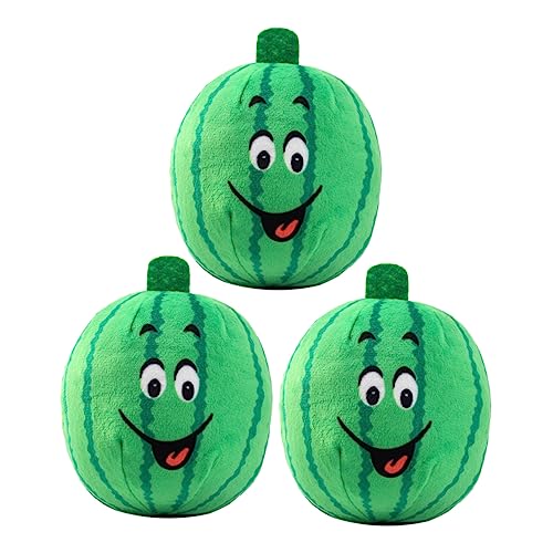 HANABASS 3stücke Haustierspielzeug Plüsch Hund Kauspielzeug Haustier Spielspielzeug Wassermelonen Design Sound Spielzeug Zum Kauen Greifen Spielen Langeweile von HANABASS