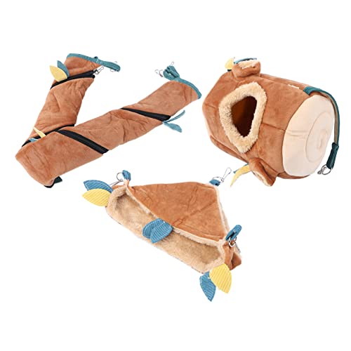 HANABASS 3 Stück Teiliges Hamster Spielzeugset aus Plüsch Hängematte und Schwingspielzeug für Kleine Haustiere für Hamster Chinchillas und Andere Nager mit Natürlichem und Holzdesign HANABASS 3 Stück Teiliges Hamster Spielzeugset aus Plüsch Hängematte und Schwingspielzeug für Kleine Haustiere für Hamster Chinchillas und Andere Nager mit Natürlichem und Holzdesign von HANABASS