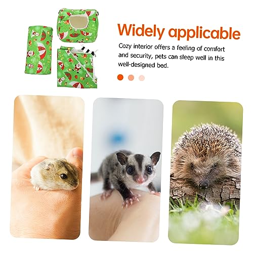 HANABASS 3 Stück Teiliges Hamsterhängematten Winterwarmes mit Tunnel und Hängematte für Kleine Haustiere Wie Hamster Chinchillas und Ratten Installieren Grün als Weihnachtsdeko HANABASS 3 Stück Teiliges Hamsterhängematten Winterwarmes mit Tunnel und Hängematte für Kleine Haustiere Wie Hamster Chinchillas und Ratten Installieren Grün als Weihnachtsdeko von HANABASS