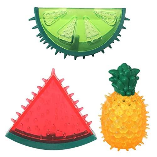 HANABASS 3 Stück Teiliges Hundespielzeug für Aggressive Beißfeste TPR Zahnbürste Quietschendes Kauspielzeug Geeignet für Indoor und Outdoor Aktivitäten Fördert Intelligenz und Mentale von HANABASS