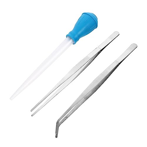HANABASS 3 Stück Teiliges Set Aquarium Reinigungswerkzeuge Gerade und Gebogene Pinzette aus mit Mulmsauger für Futter und Schmutz im Fischbecken HANABASS 3 Stück Teiliges Set Aquarium Reinigungswerkzeuge Gerade und Gebogene Pinzette aus mit Mulmsauger für Futter und Schmutz im Fischbecken von HANABASS