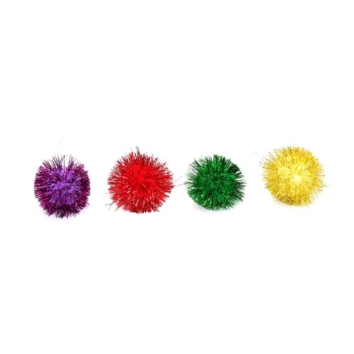 HANABASS 30Stücke Mini Glitzer Pompom Bälle für Katzen mit Bunten Lametta Details Interaktives Katzenspielzeug für Spaß und Bewegung HANABASS 30Stücke Mini Glitzer Pompom Bälle für Katzen mit Bunten Lametta Details Interaktives Katzenspielzeug für Spaß und Bewegung von HANABASS