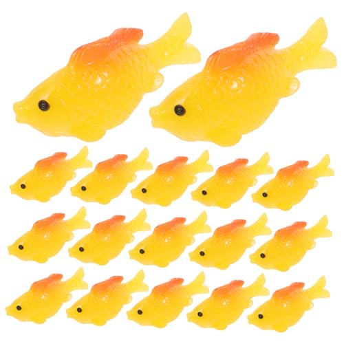 HANABASS 30stücke Miniatur Fischfiguren Lebensechte Resin Goldfisch Dekoration Für Aquarien Kreative Mikro-Landschaft Fische Einzigartig Und Platzsparend Für Unterwasserszenen Und Aquarienz von HANABASS