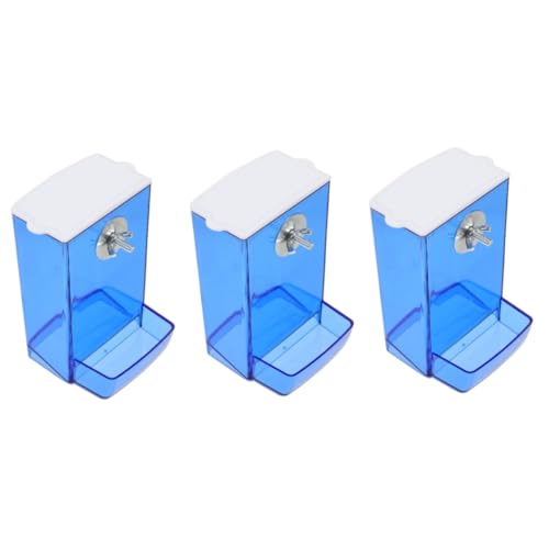 HANABASS 3Er-Box Vogelfutterbox vogelfutterspender vogelfutterhäuschen Vogel futterspender Vogelfutterkiste Vogelkäfige Vogel Fütterer Futterhalter für Vögel praktischer Vogelhäuschen Acryl von HANABASS